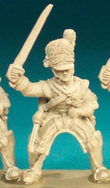 Front Rank Miniatures: BNC15 2nd Dragoon (Scots Greys) Pre -1812 In Bearskin - Trooper, Sword Up (6 