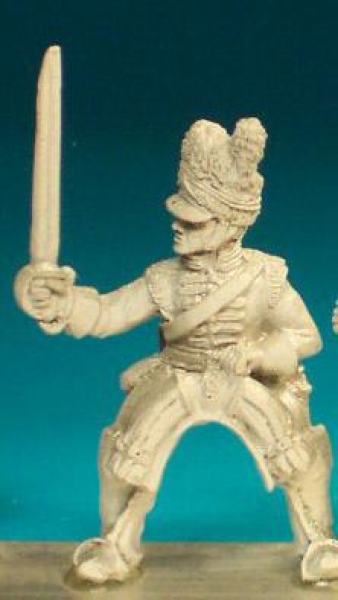Front Rank Miniatures: BNC19 2nd Dragoon (Scots Greys) Pre -1812 In Bearskin - Officer (6 figures)
