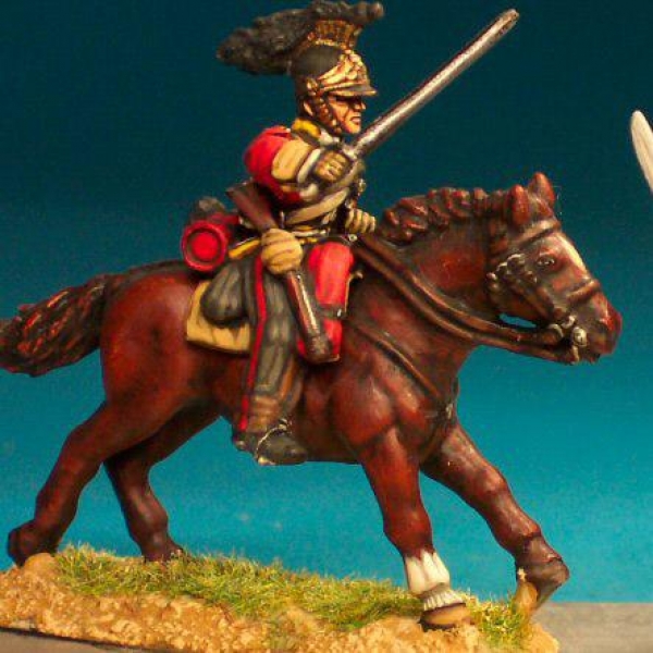 Front Rank Miniatures: BNC22 Dragoon / Dragoon Guard Post 1812 - In Helmet - Trooper, Sword Up (6 fi