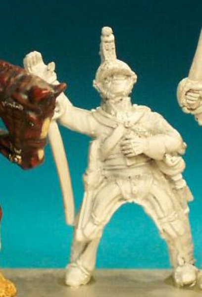 Front Rank Miniatures: BNC25 Dragoon / Dragoon Guard Post 1812 - In Helmet - Trooper, Wounded (6 fig