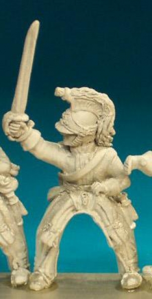 Front Rank Miniatures: BNC26 Dragoon / Dragoon Guard Post 1812 - In Helmet - Officer (6 figures)