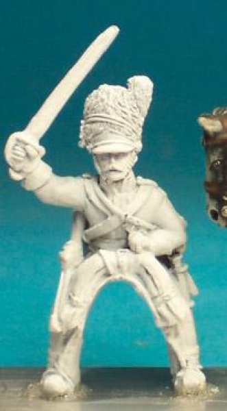 Front Rank Miniatures: BNC29 2nd Dragoon (Scots Greys) Post -1812 In Bearskin - Trooper, Sword Up (6