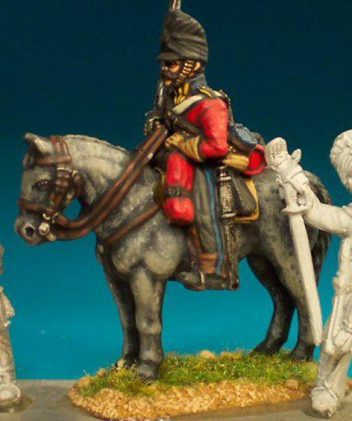 Front Rank Miniatures: BNC38 2nd Dragoon (Scots Greys) Post -1812 Oilskin Covered Bearskin - Trooper