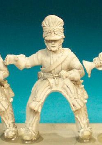 Front Rank Miniatures: BNC41 2nd Dragoon (Scots Greys) Post -1812 Oilskin Covered Bearskin - Standar