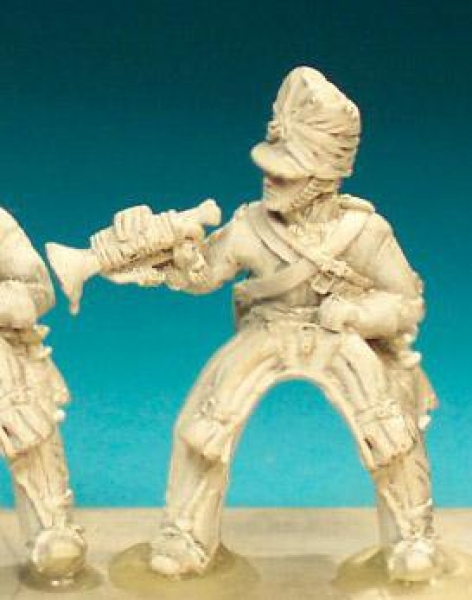 Front Rank Miniatures: BNC42 2nd Dragoon (Scots Greys) Post -1812 Oilskin Covered Bearskin - Trumpet
