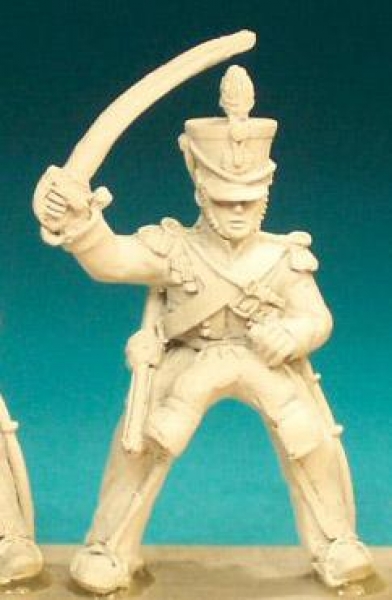 Front Rank Miniatures: BNC58 Light Dragoon Post 1812 (In Shako) - Trooper, Sabre Up (6 figures)