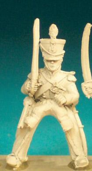 Front Rank Miniatures: BNC59 Light Dragoon Post 1812 (In Shako) - Trooper, Sabre At Rest (6 figures)