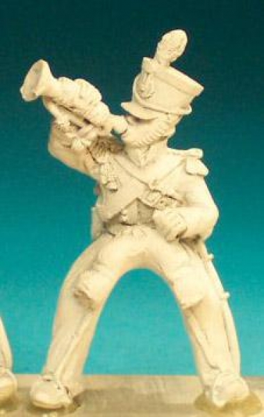Front Rank Miniatures: BNC62 Light Dragoon Post 1812 (In Shako) - Trumpeter (6 figures)