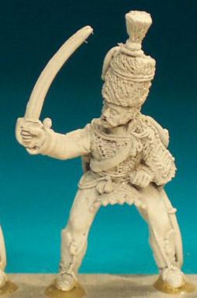 Front Rank Miniatures: BNC66 Hussar Pre 1812 (Cylindrical Fur Hat) - Officer (6 figures)