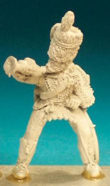 Front Rank Miniatures: BNC68 Hussar Pre 1812 (Cylindrical Fur Hat) - Trumpeter (6 figures)