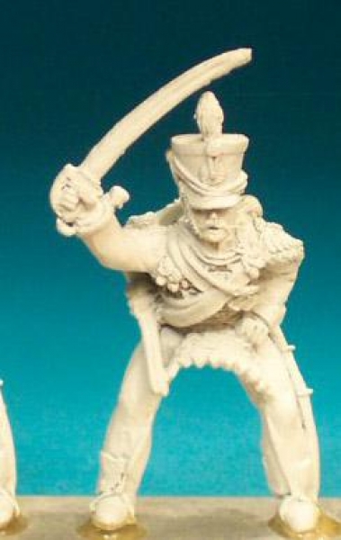 Front Rank Miniatures: BNC70 Hussar Post 1812 (In Shako) - Trooper, Sabre Up (6 figures)