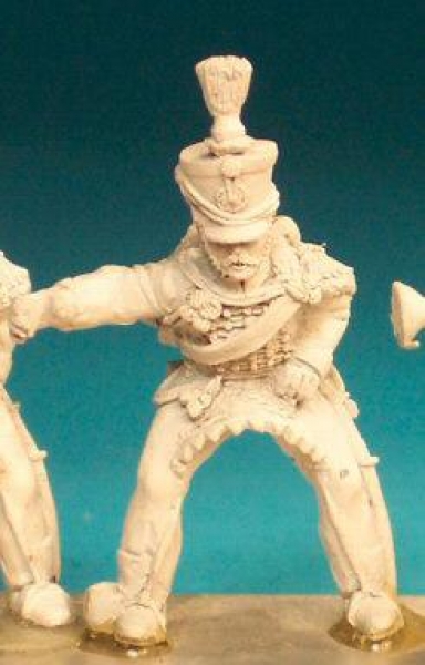 Front Rank Miniatures: BNC73 Hussar Post 1812 (In Shako) - Standard Bearer (6 figures)