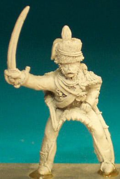 Front Rank Miniatures: BNC75 Hussar Post 1812 (In Fur Hat) - Trooper, Sabre Outstretched (6 figures)