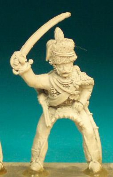 Front Rank Miniatures: BNC76 Hussar Post 1812 (In Fur Hat) - Trooper, Sabre Up (6 figures)