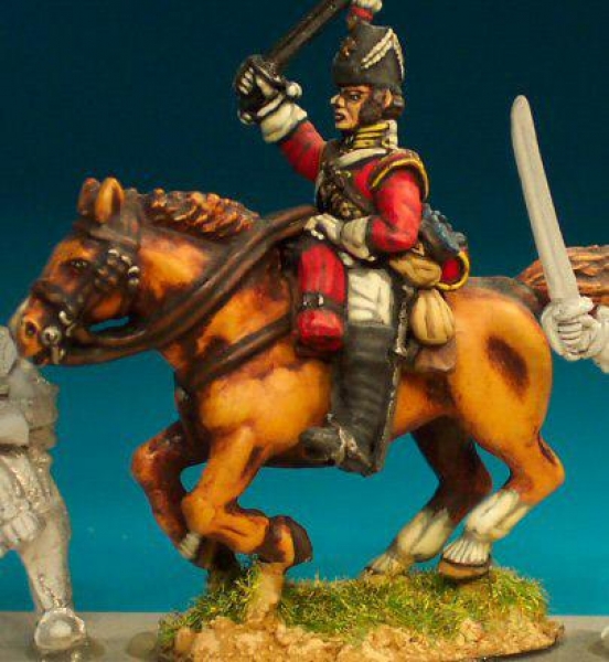 Front Rank Miniatures: BNC8 Dragoon/ Dragoon Guard Pre -1812 In Cap - Trooper, Sword Up (6 figures)