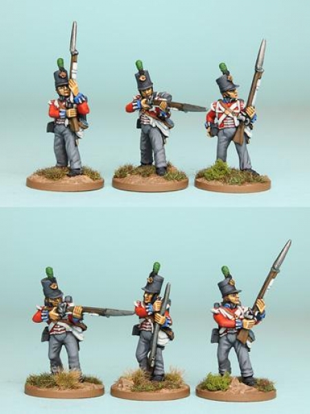 Front Rank Miniatures: BNRPK21 Mixed British Light Company/Infantry In Stovepipe Shako, Firing Line 