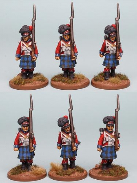 Front Rank Miniatures: BNRPK25 Mixed Highland Centre Company, Marching (6 Figures)