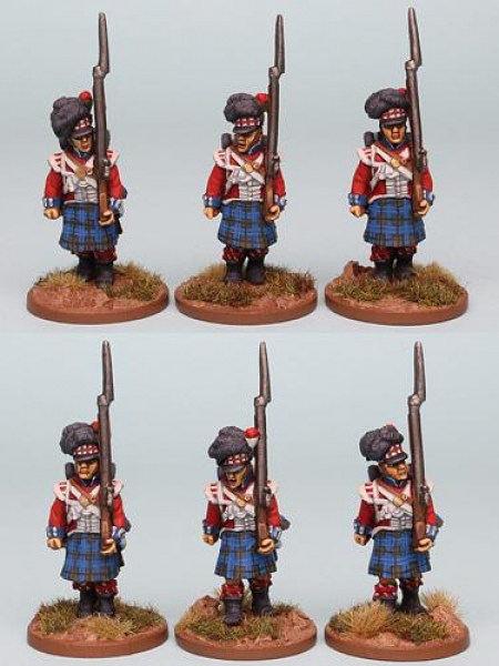 Front Rank Miniatures: BNRPK26 Mixed Highland Flank Company, Marching (6 Figures)