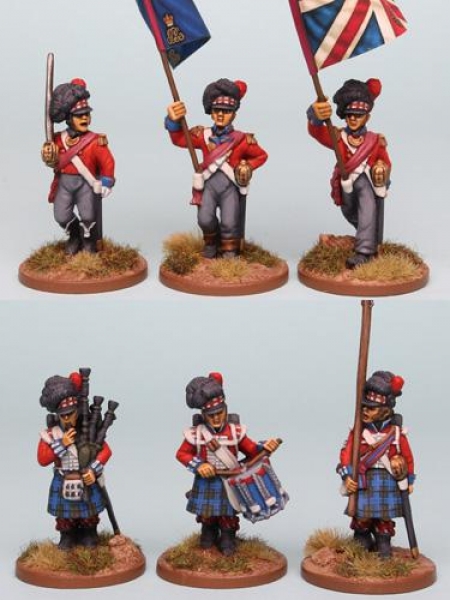 Front Rank Miniatures: BNRPK28 Mixed Highland Command Campaign Dress, Advancing (6 Figures)