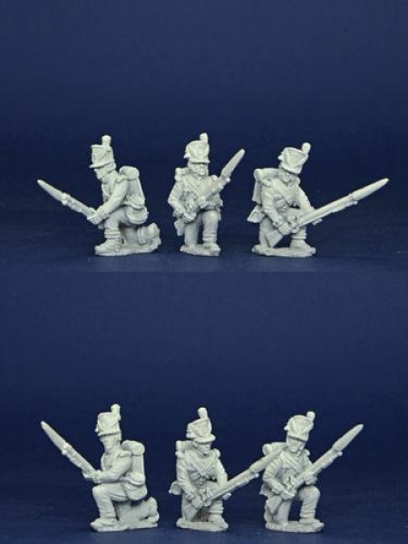 Front Rank Miniatures: BNRPK30 Mixed British Centre Company In Belgic Shako, Kneeling, Defending (6 