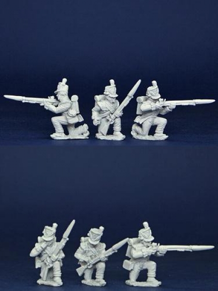 Front Rank Miniatures: BNRPK34 Mixed British Grenadier Company In Belgic Shako, Kneeling, Kneeling/L