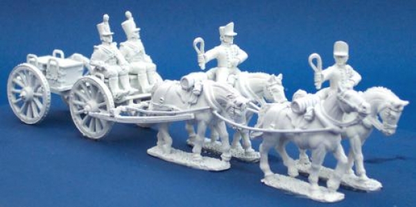 Front Rank Miniatures: BNSET3 British Limber Set With Ammo Wagon For Early Period