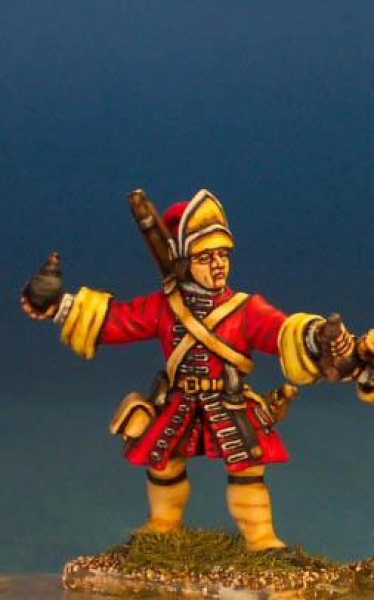 Front Rank Miniatures: BS15 Grenadier / Fusilier In Cap - Throwing Grenade (6 figures)