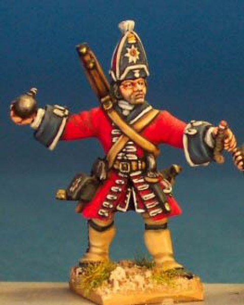 Front Rank Miniatures: BS27 Foot Guard Grenadier Throwing Grenade (6 figures)