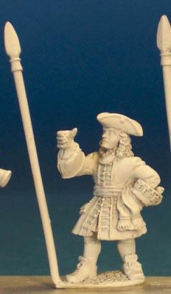 Front Rank Miniatures: BS31 Officer / Standard Bearer In Tricorn (6 figures)