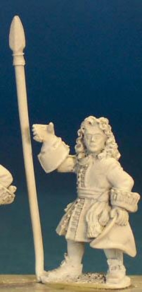 Front Rank Miniatures: BS32 Officer / Standard Bearer Holding Hat (6 figures)