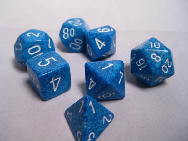 Chessex Dice: Water Poly 7-dice Cube