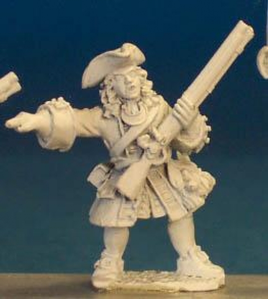 Front Rank Miniatures: BS37 Officer Holding Musket, Pointing (6 figures)