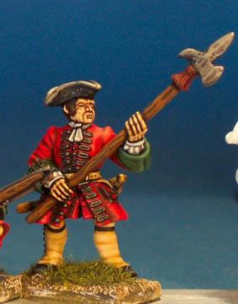 Front Rank Miniatures: BS8 Musketeer - Sergeant With Halberd (6 figures)