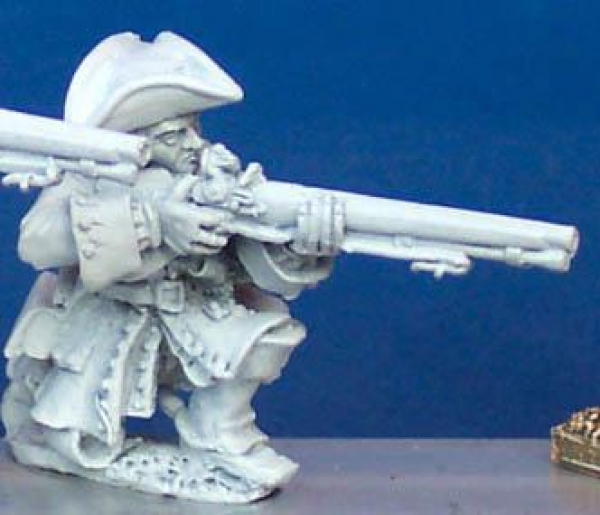 Front Rank Miniatures: BSC16 Dragoon Trooper In Tricorn, Kneeling Firing (6 figures)