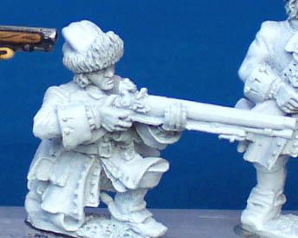 Front Rank Miniatures: BSC21 Dragoon Trooper In Fur Cap, Kneeling Firing (6 figures)