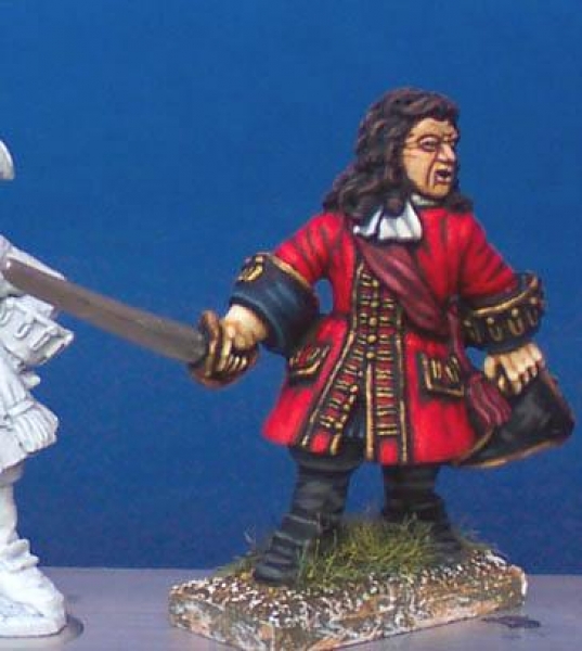 Front Rank Miniatures: BSC27 Dragoon Command Officer Barehead, Hat In Hand (6 figures)