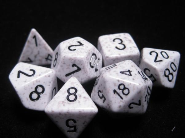 Chessex Dice: Arctic Camo Poly 7-dice Cube