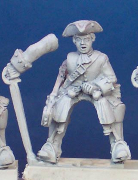 Front Rank Miniatures: BSC6 Dragoon Trooper In Tricorn, Attacking With Sword, Pivoting Arm (6 figure