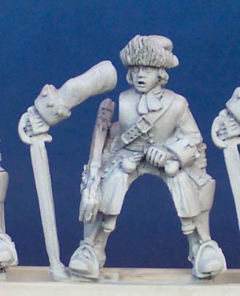 Front Rank Miniatures: BSC7 Dragoon Trooper In Fur Cap, Attacking With Sword, Pivoting Arm (6 figure