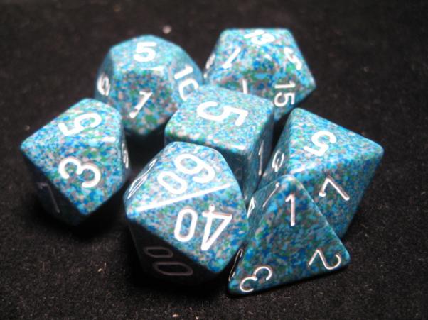 Chessex Dice: Sea Poly 7-dice Cube