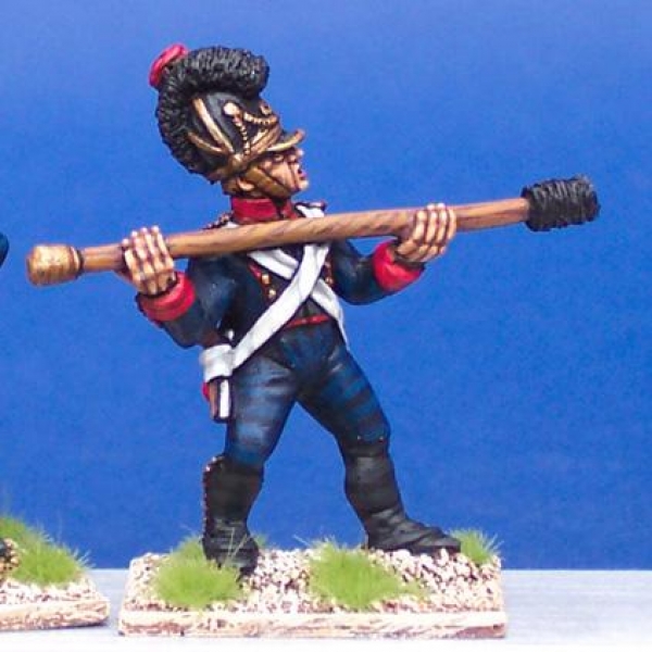Front Rank Miniatures: BVNA2 Bavarian Artillery Crewman - Gunner Using Ramrod (6 figures)