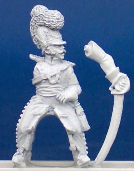 Front Rank Miniatures: BVNC9 Dragoon - Officer Leading (Separate Pivoting Sword Arm) (6 figures)