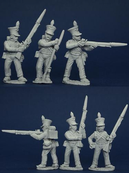 Front Rank Miniatures: BWNRPK11 Brunswick Light Infantry, Firing Line (6 Figures)