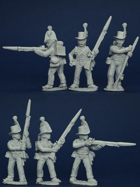 Front Rank Miniatures: BWNRPK13 Brunswick Avantgarde Light Infantry, Firing Line (6 Figures)