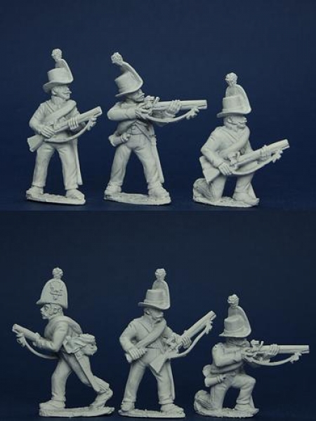 Front Rank Miniatures: BWNRPK15 Brunswick Avantgarde Jagers, Skirmishing (6 Figures)