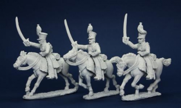 Front Rank Miniatures: BWNRPK17 Brunswick Hussars Galloping/Attacking. Separate Pivoting Sabre Arms 