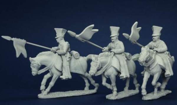 Front Rank Miniatures: BWNRPK19 Brunswick Uhlans, Galloping/Attacking. Separate Pivoting Lance Arms 