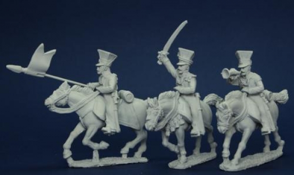 Front Rank Miniatures: BWNRPK20 Brunswick Uhlan Command, Galloping. 2 Riders Have Separate Pivoting 