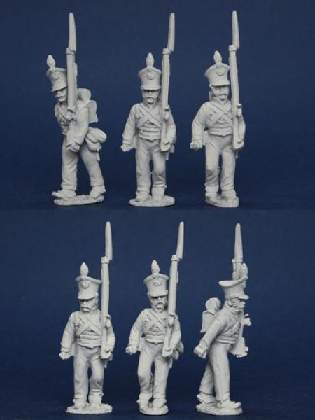 Front Rank Miniatures: BWNRPK5 Brunswick Line Infantry, Marching (6 Figures)
