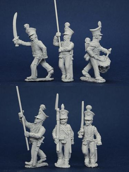 Front Rank Miniatures: BWNRPK6 Brunswick Line Infantry, Command (6 Figures)